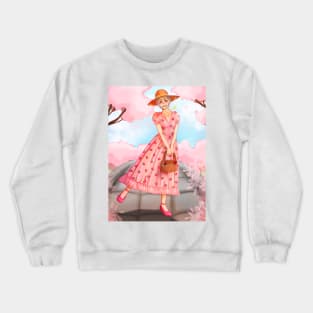 Sugawara and the Strawberry dress Crewneck Sweatshirt